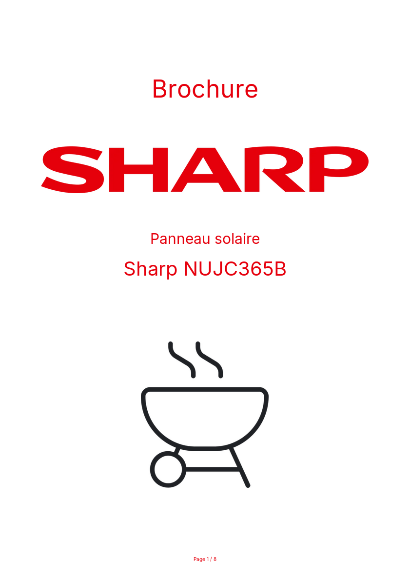 Page n°1 - Brochure Sharp NUJC365B