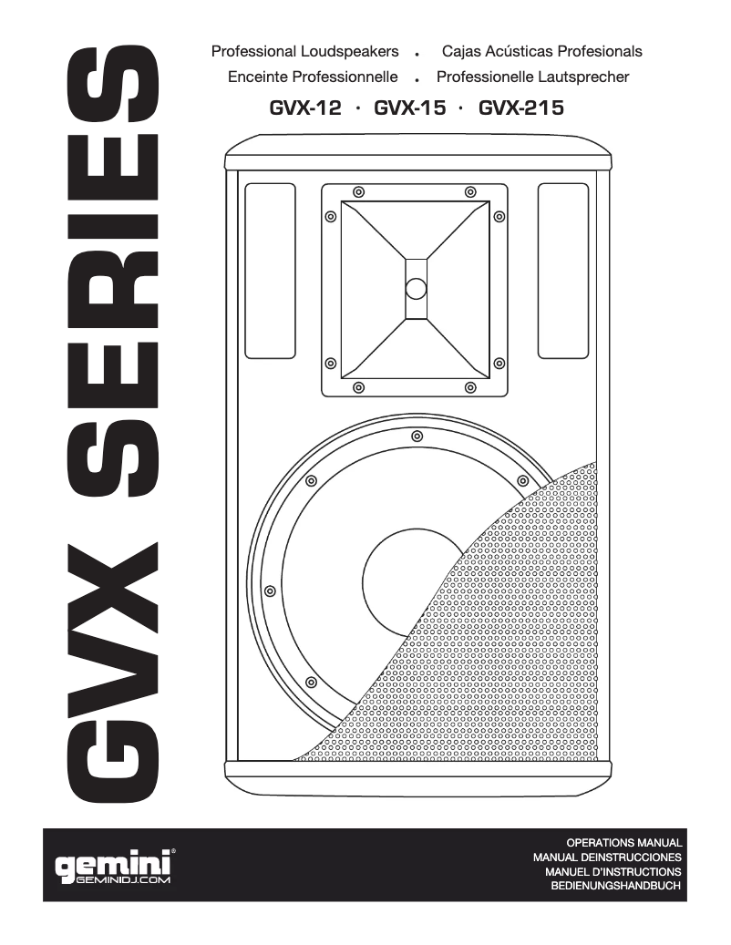 Image de la première page du manuel de l'appareil GVX-215