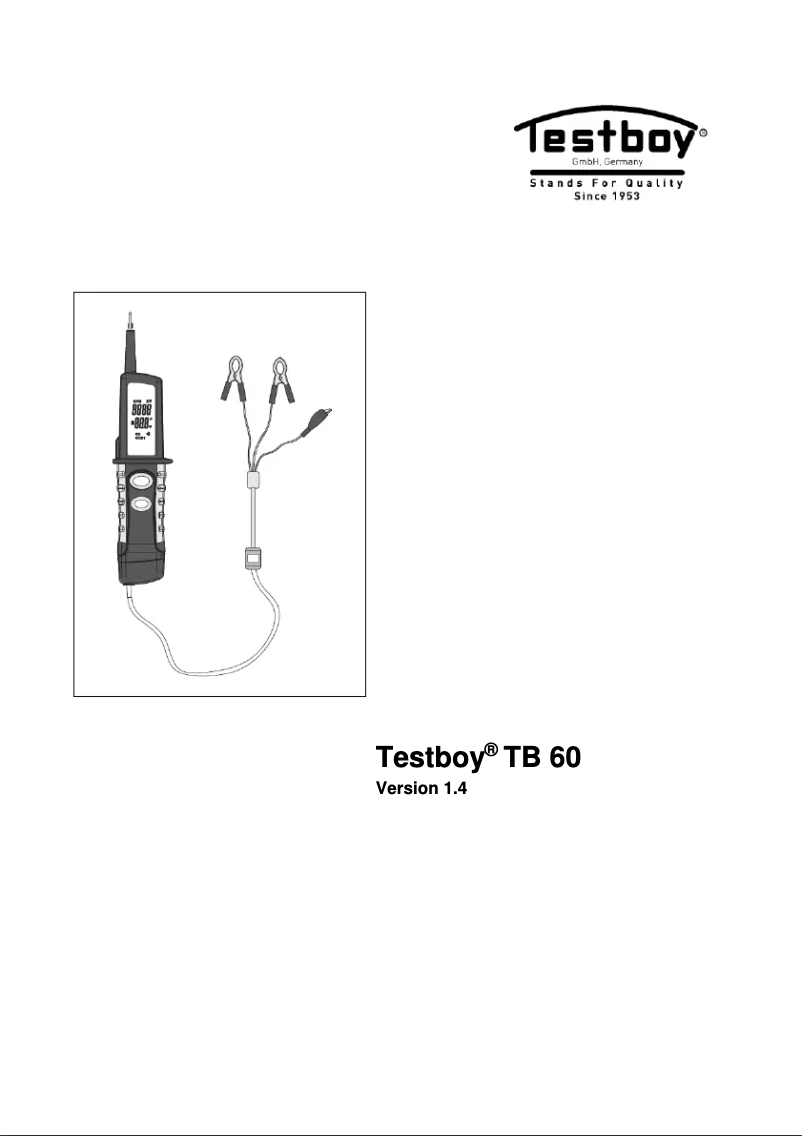 Image de la première page du manuel de l'appareil TB 60