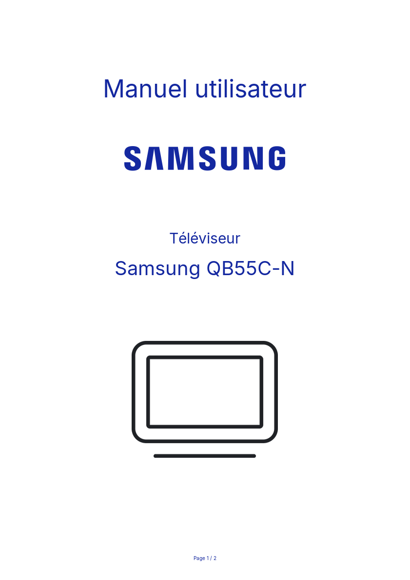 Image de la première page du manuel de l'appareil QB55C-N