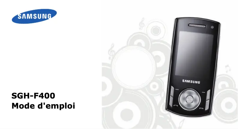 Image de la première page du manuel de l'appareil SGH-F400