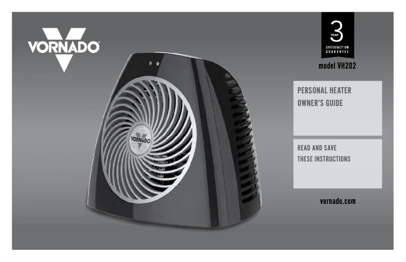 Page 1 de la notice Manuel utilisateur Vornado VH202