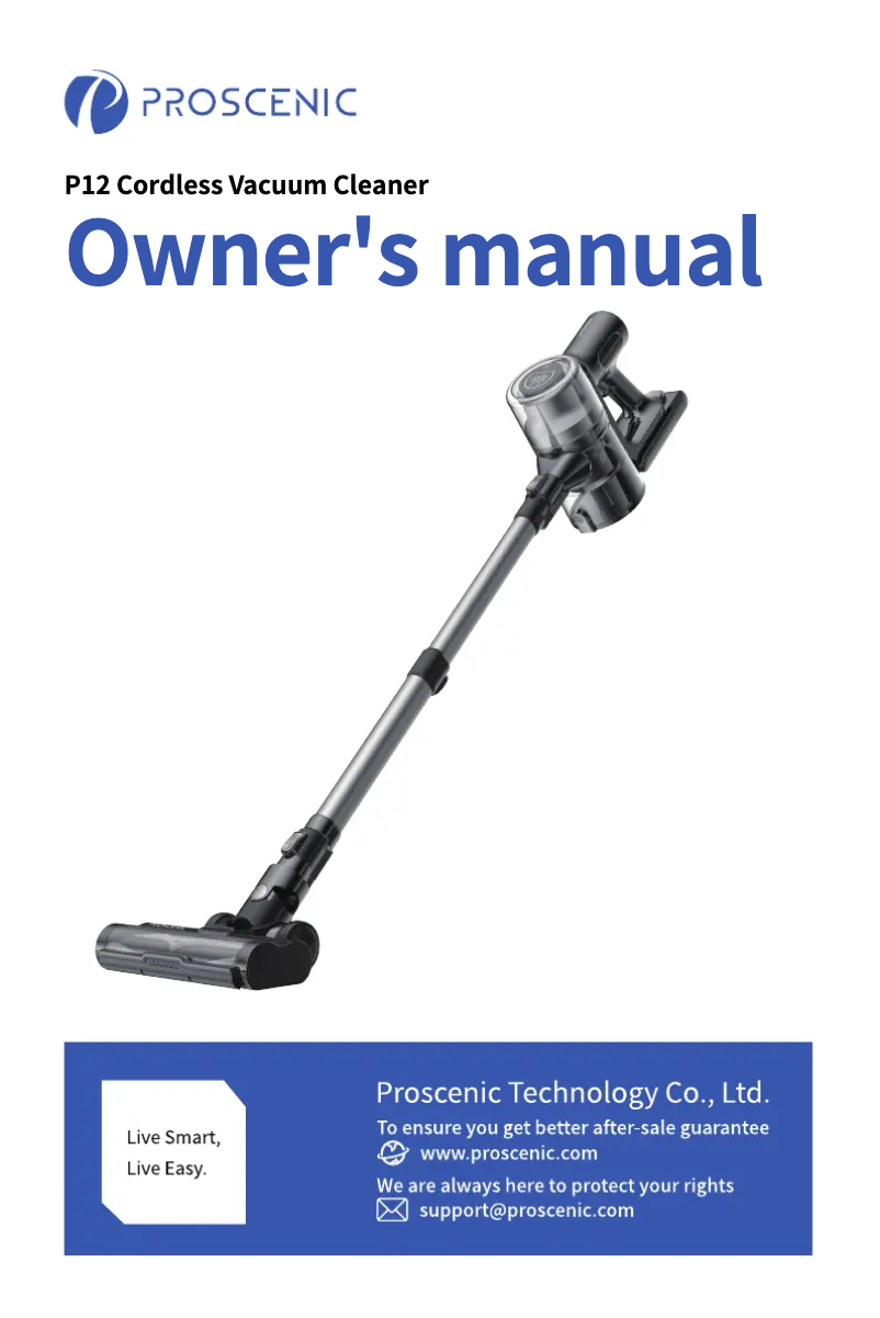 Page 1 de la notice Manuel utilisateur Prosenic P12