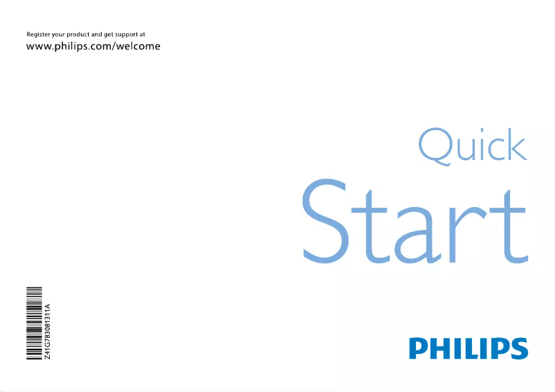 Page 1 de la notice Guide de démarrage rapide Philips 22PFL3415H