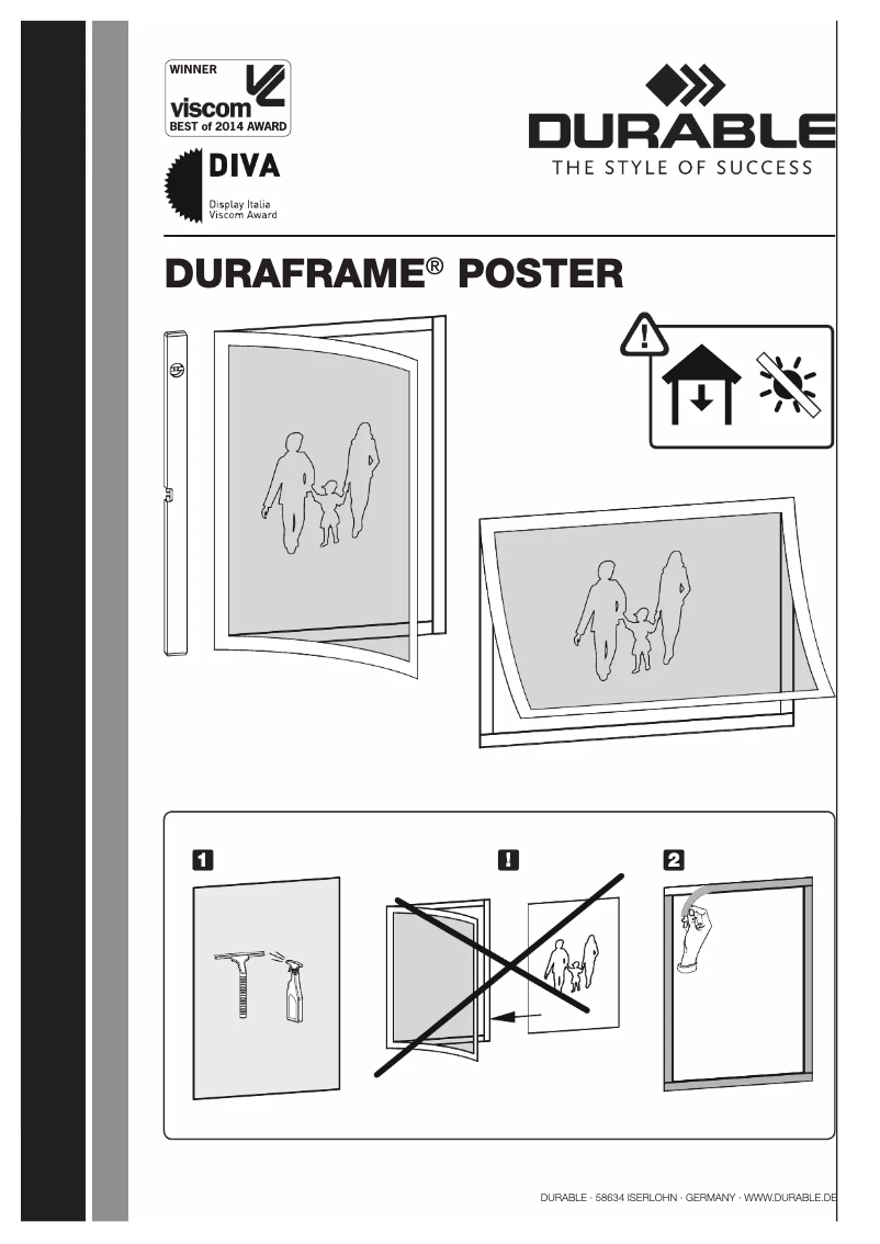 Page n°1 - Manuel utilisateur Durable Duraframe Poster A2