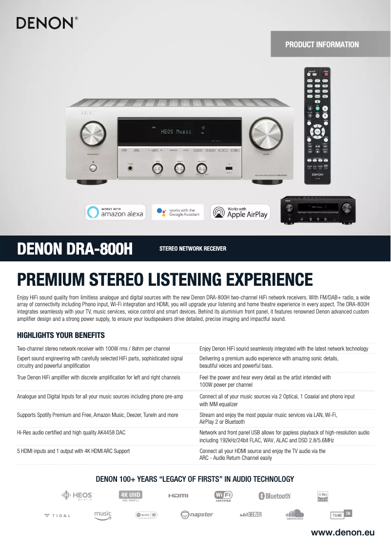 Page 1 de la notice Fiche technique Teufel Theater 500