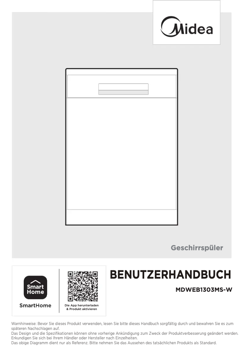 Page 1 de la notice Manuel utilisateur Midea MDWEB1303MS-W