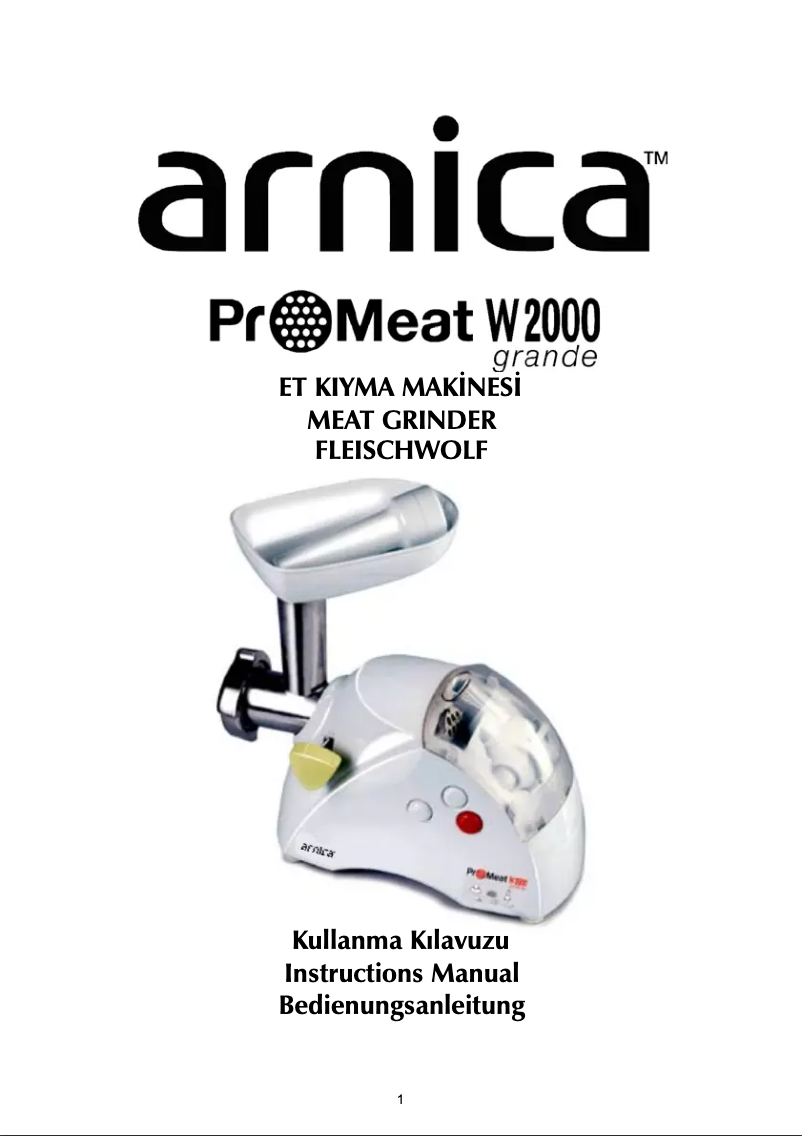 Page 1 de la notice Manuel utilisateur Arnica GH21200