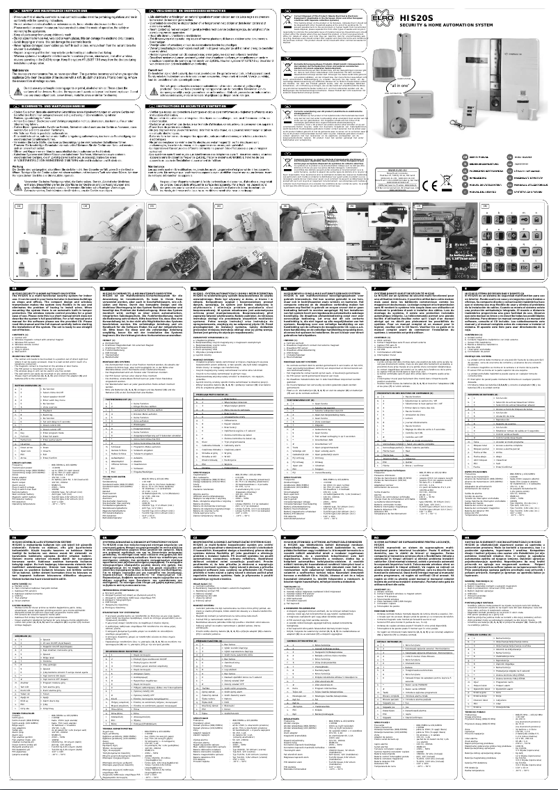 Página 1 del manual Manual de usuario Elro HIS20SF