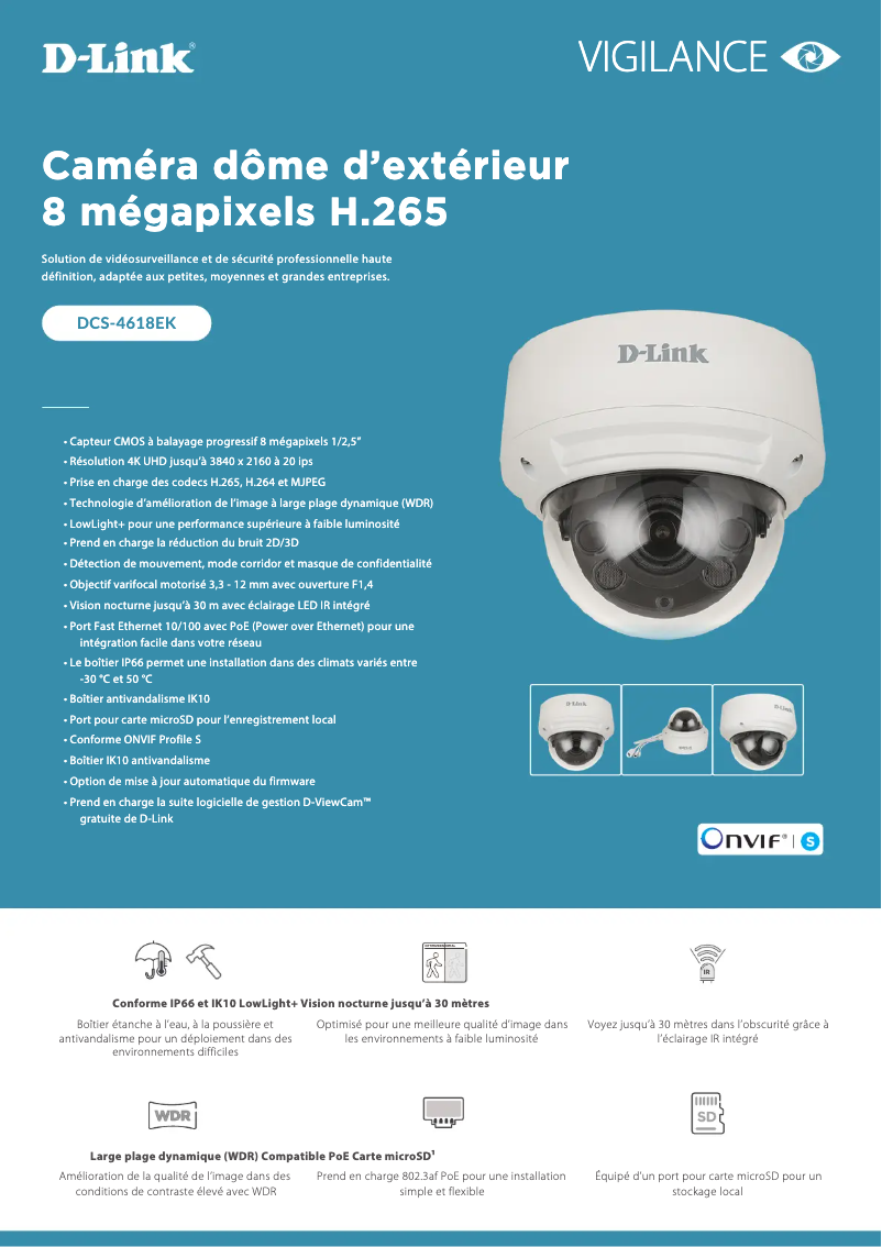 Page n°1 - Fiche technique D-Link DCS-4618EK