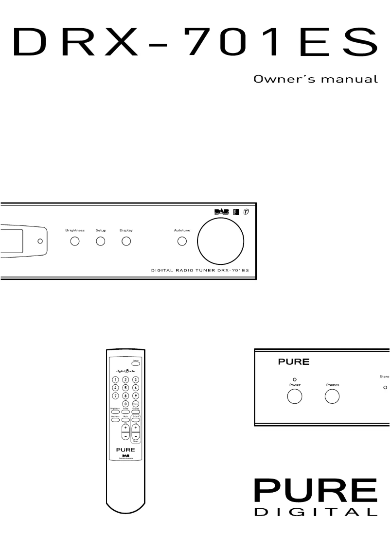 Page n°1 - Manuel utilisateur Pure DRX-701ES
