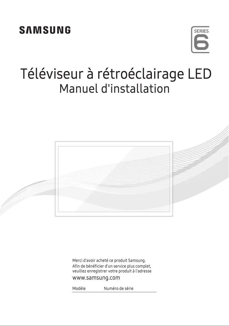 Page n°1 - Guide d'installation Samsung HG55EE690AC
