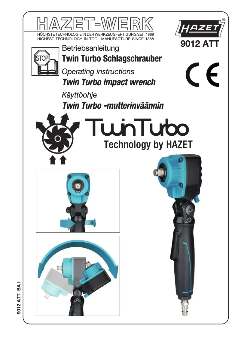 Page n°1 - Manuel utilisateur Hazet 9012 ATT