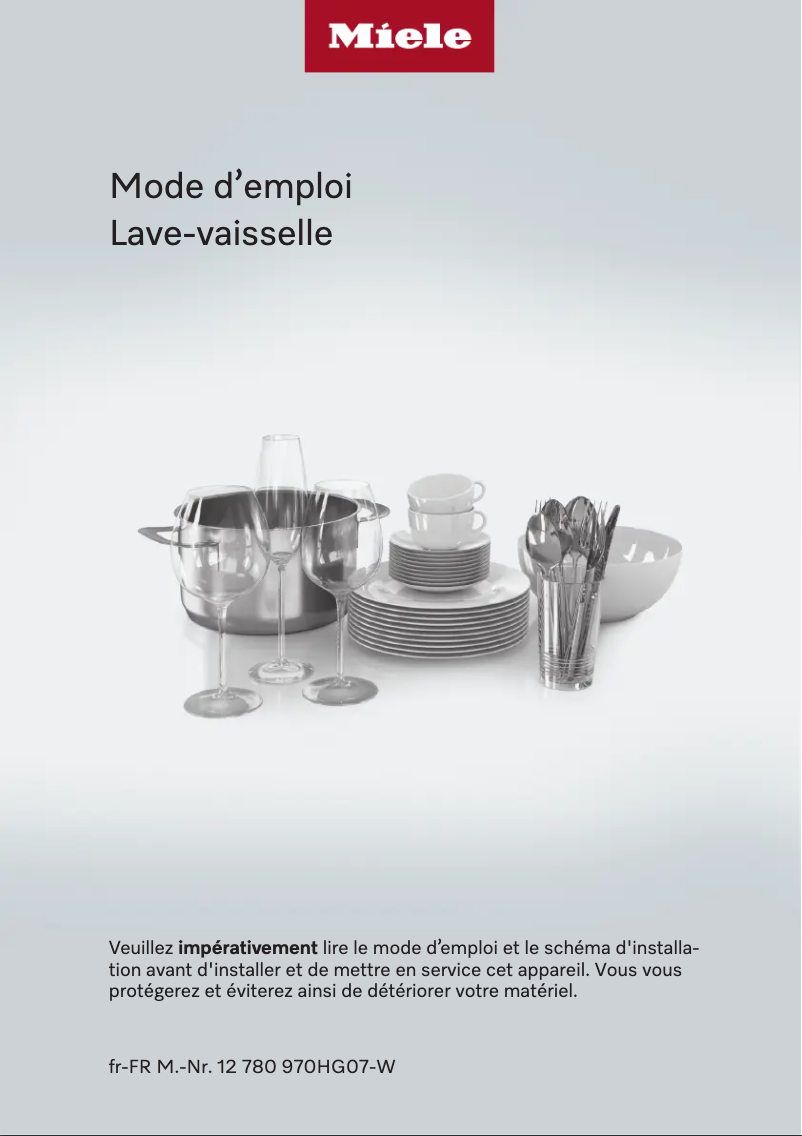 Page n°1 - Manuel utilisateur Miele G 7790 SCVi AutoDos K2O