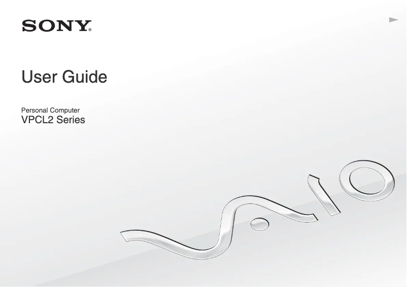 Page n°1 - Manuel utilisateur Sony Vaio VPCL235FX