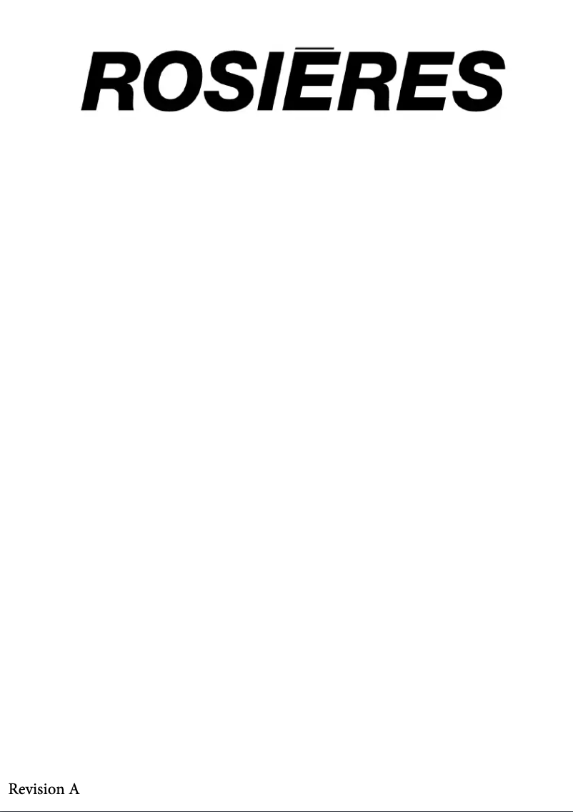 Page 1 de la notice Manuel utilisateur Rosieres RRFL4518FWF