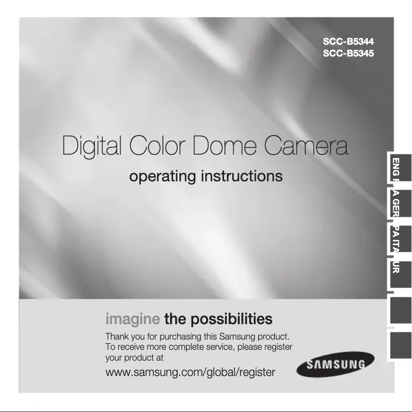 Page 1 de la notice Manuel utilisateur Samsung SCC-B5344P