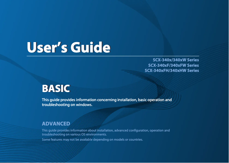 Page 1 de la notice Manuel utilisateur Samsung SCX-3405W