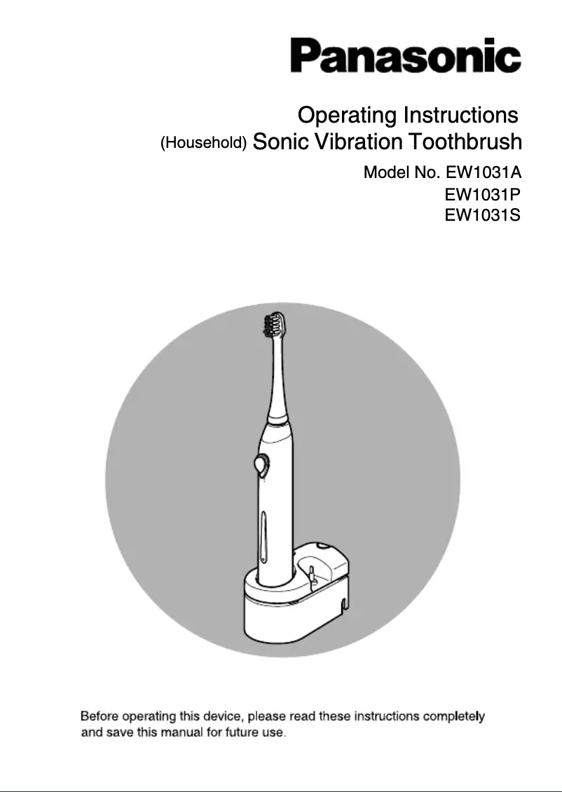 Página 1 del manual Manual de usuario Panasonic EW1031