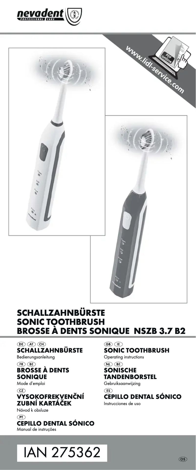 Page 1 de la notice Manuel utilisateur Nevadent NSZB 3.7 B2