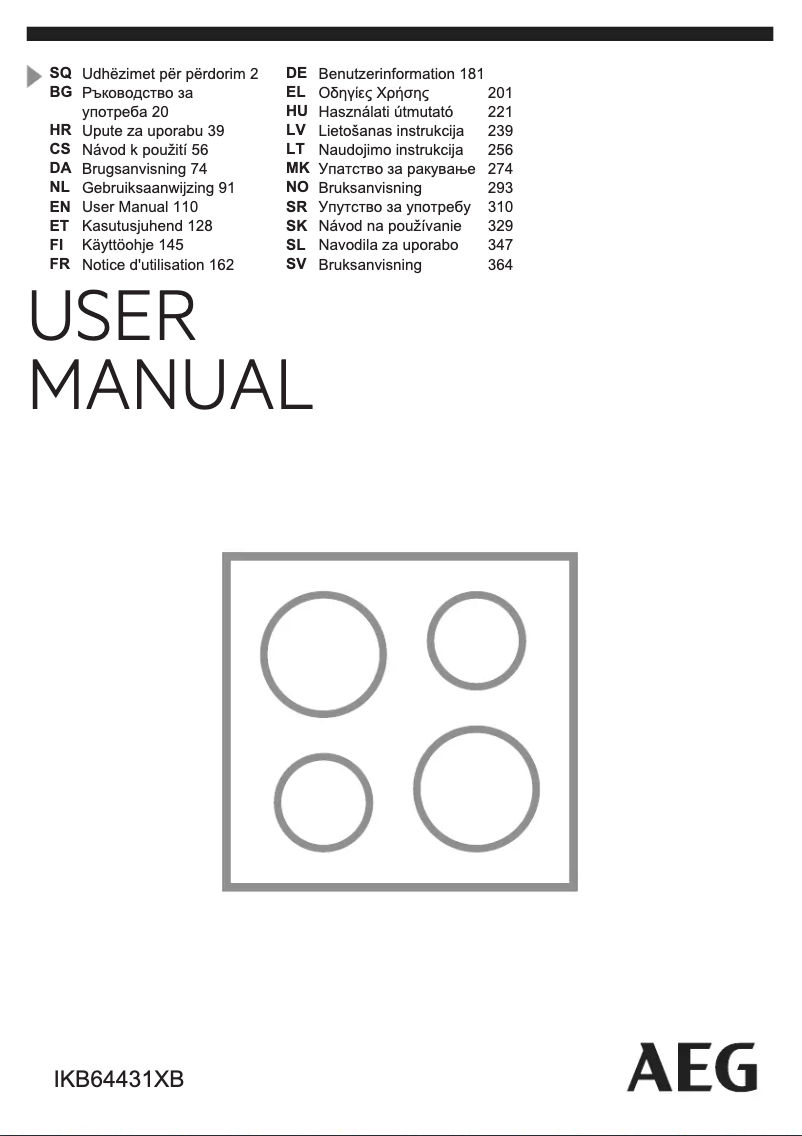 Image de la première page du manuel de l'appareil IKB64431XB