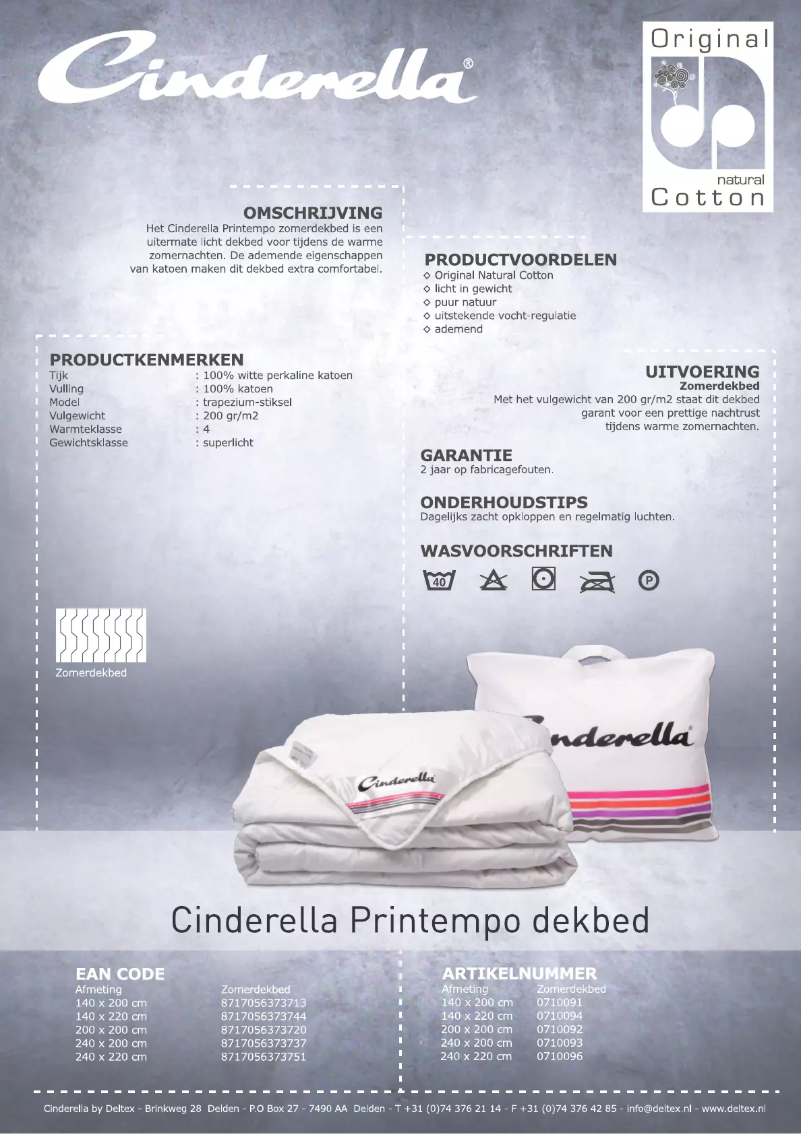 Page n°1 - Manuel utilisateur Cinderella Printempo