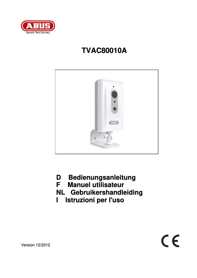 Image de la première page du manuel de l'appareil TVAC80010A