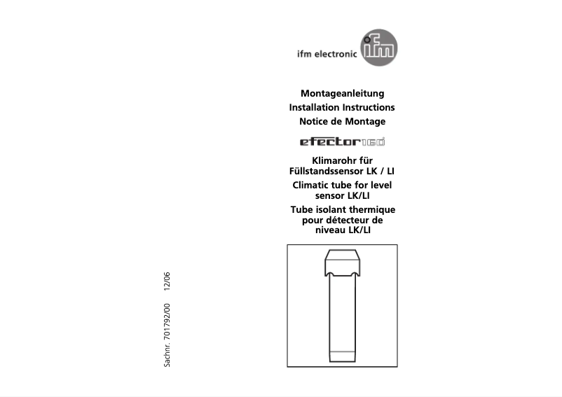 Page n°1 - Manuel utilisateur IFM E43101