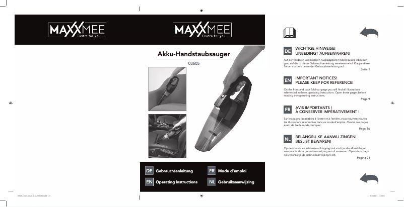 Page n°1 - Manuel utilisateur Maxxmee 03605
