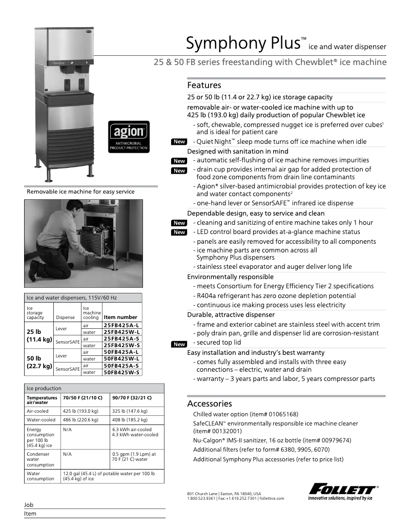 Page n°1 - Fiche technique Follett 50FB425A-L