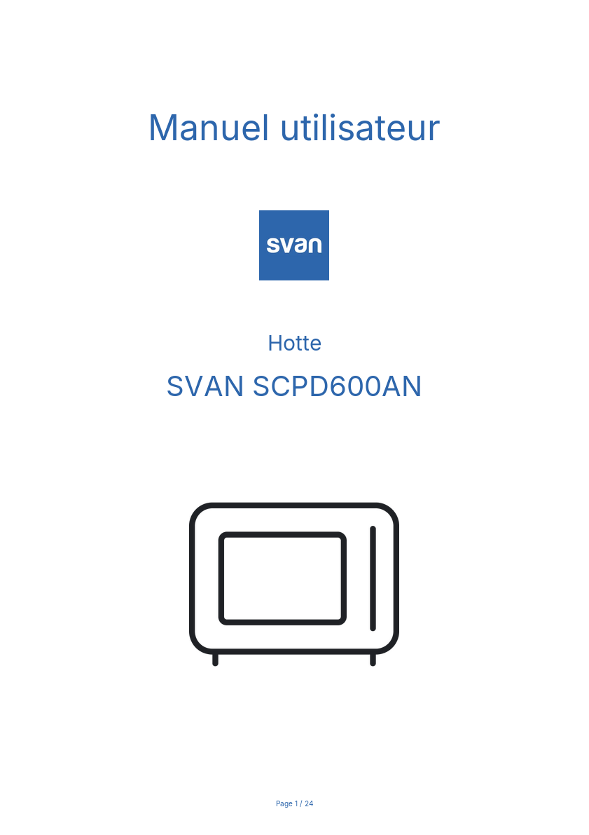 Image de la première page du manuel de l'appareil SCPD600AN