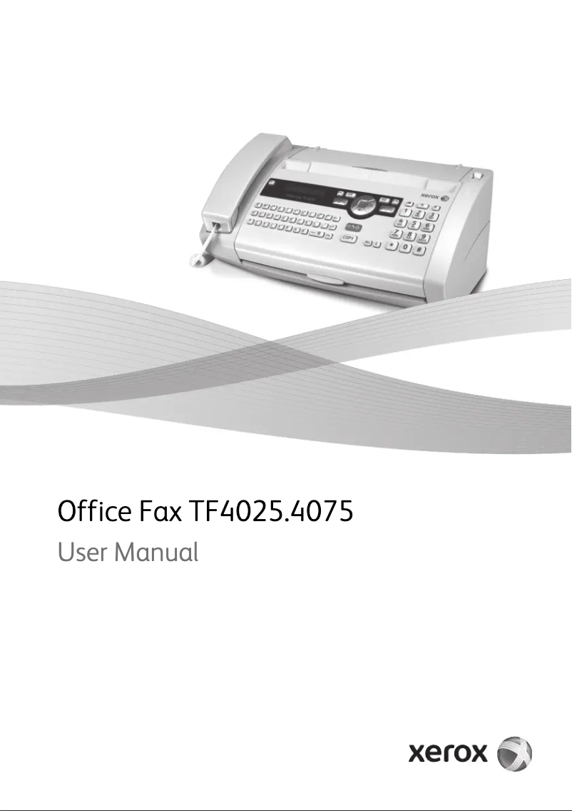 Page 1 de la notice Manuel utilisateur Xerox TF4025