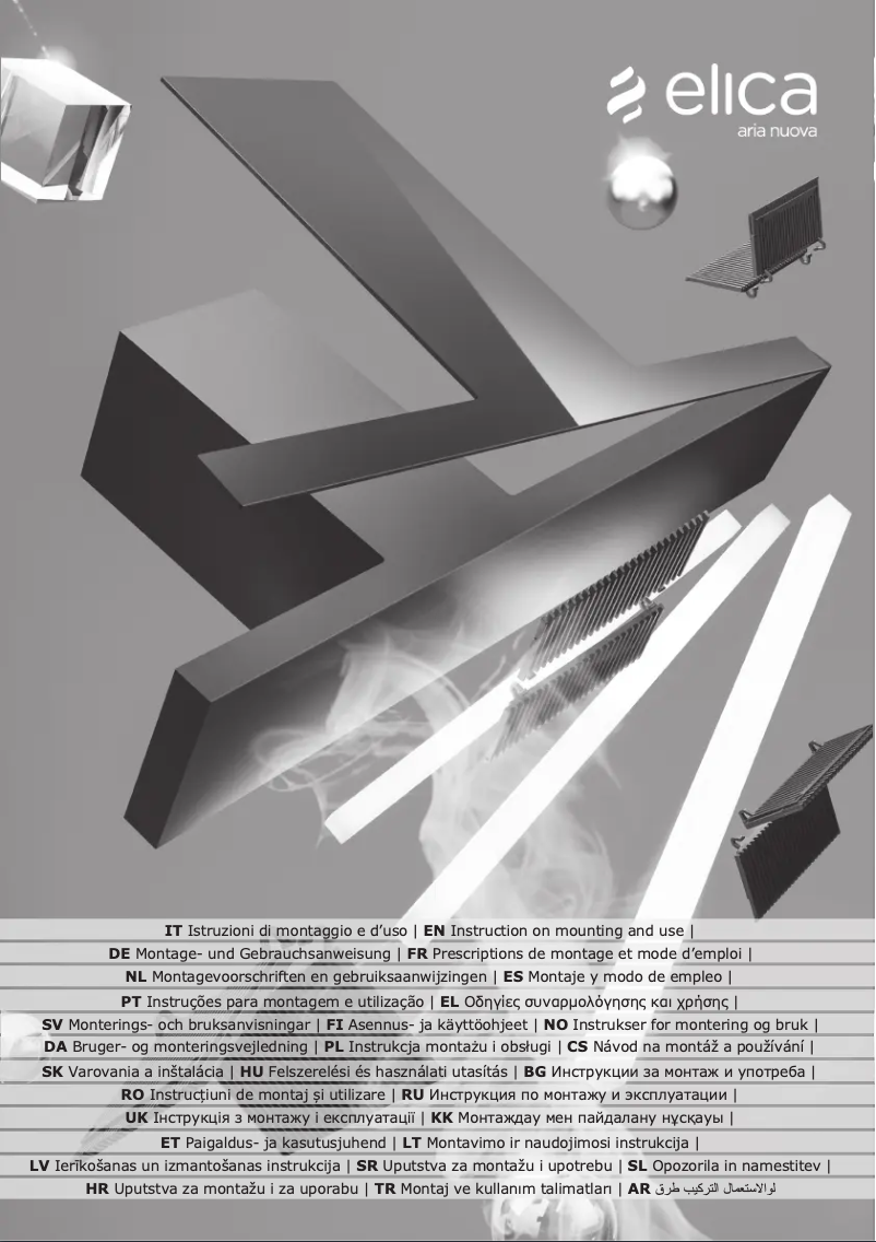 Page 1 de la notice Manuel utilisateur Elica HIDDEN ADVANCE PRF0184107