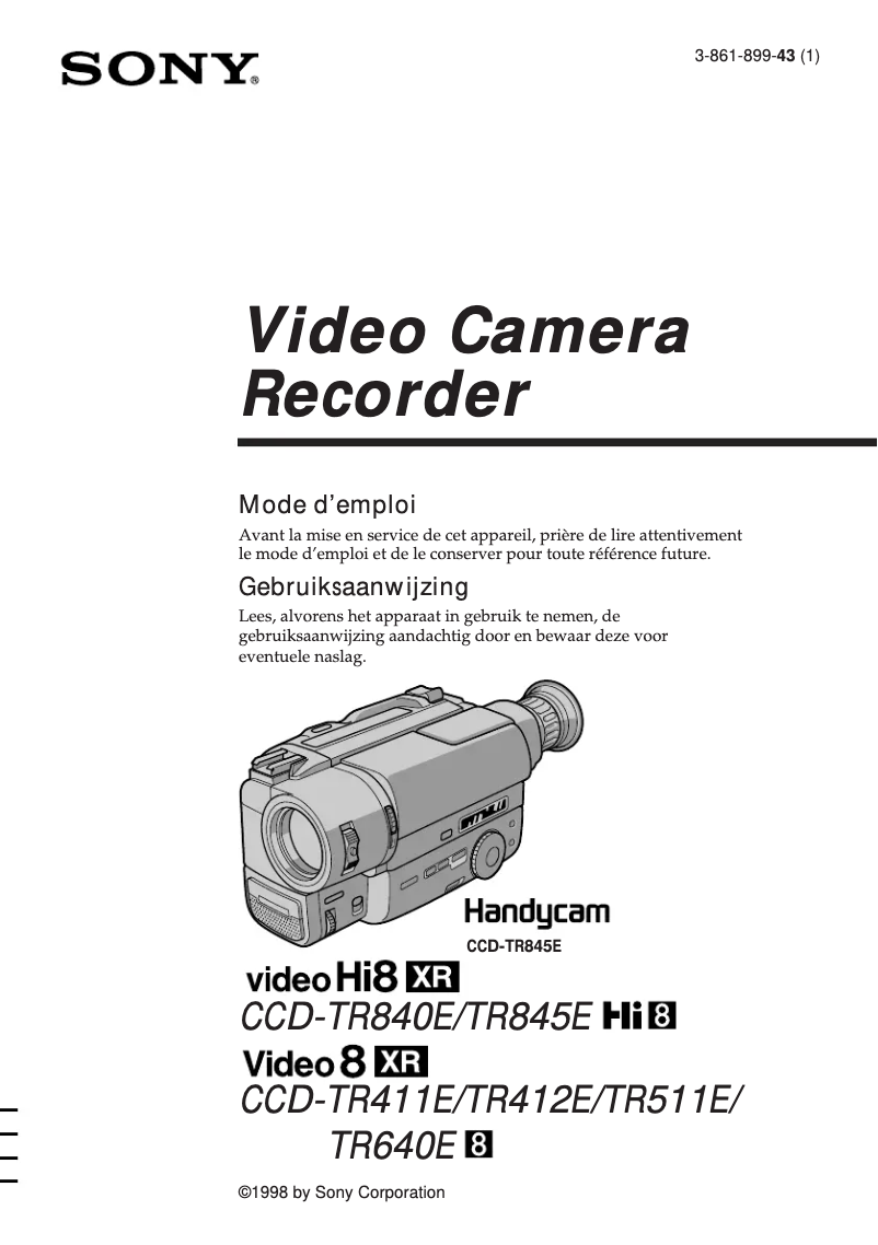 Página 1 del manual Manual de usuario Sony CCD-TR640E