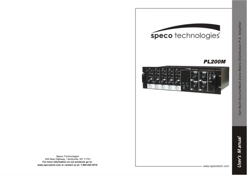 Image de la première page du manuel de l'appareil PL200M