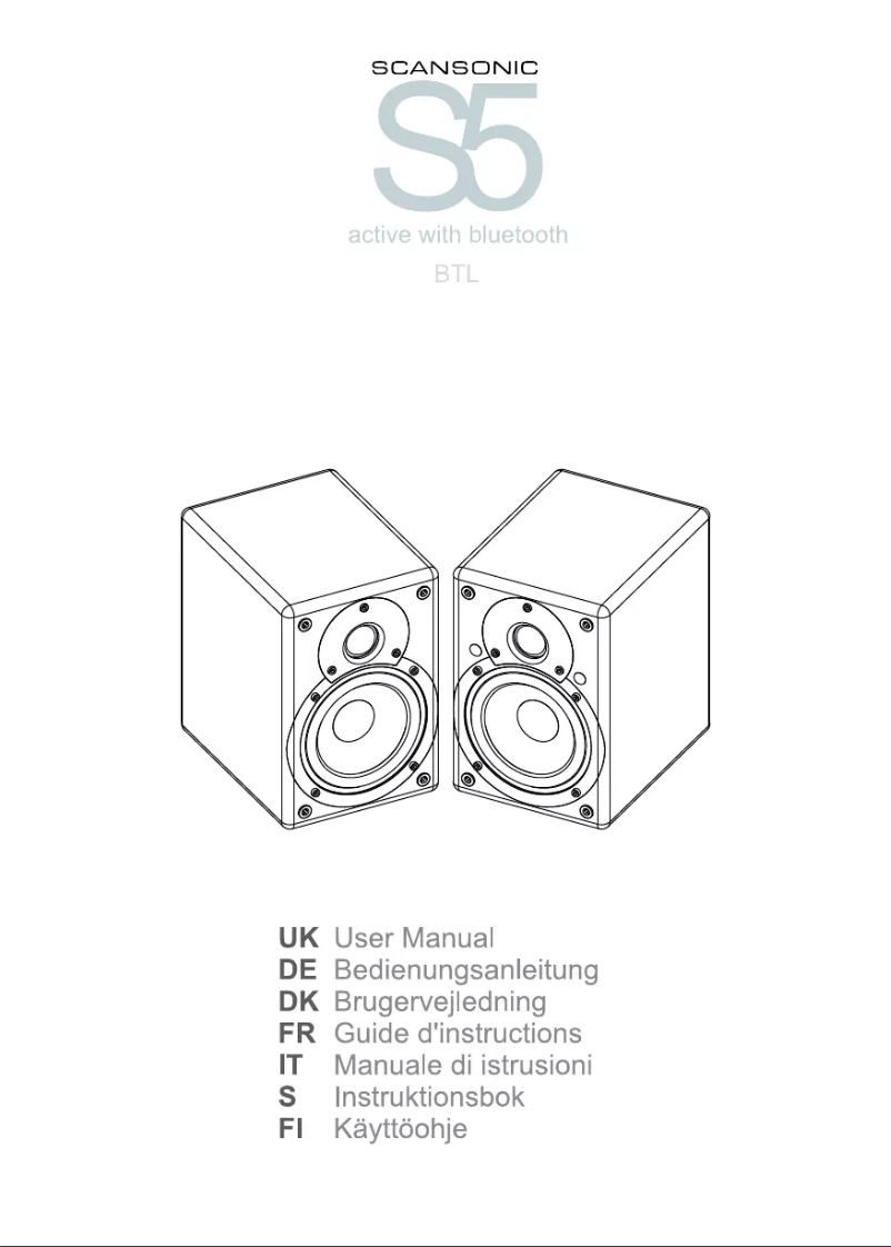 Page 1 de la notice Manuel utilisateur Scansonic S5 BTL Active