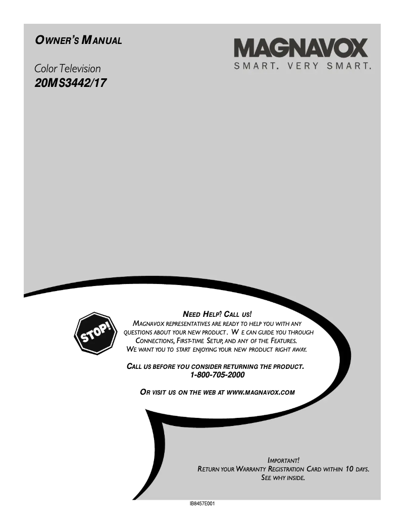 Page 1 of the manual User Manual Philips 20MS3442