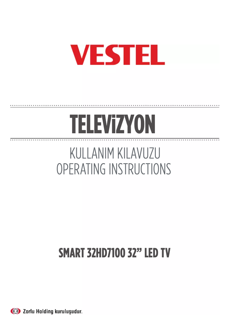 Page 1 de la notice Manuel utilisateur Vestel 32HD7100