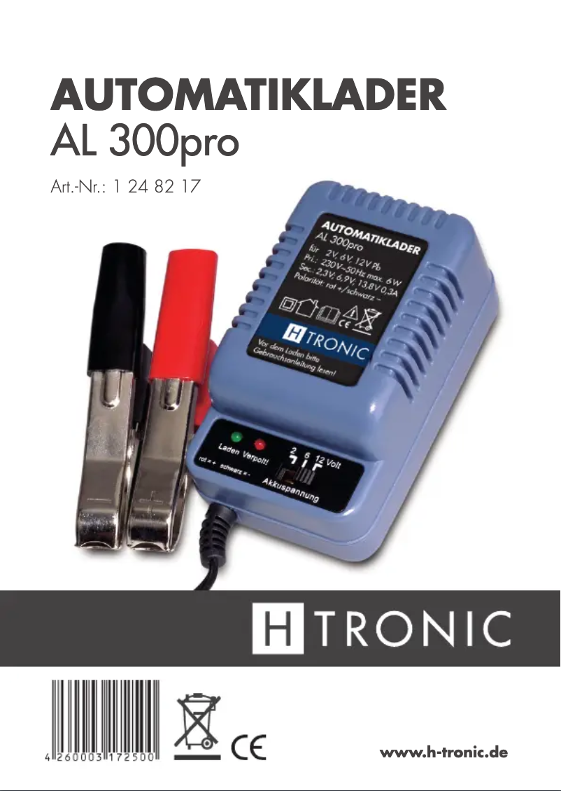 Page n°1 - Manuel utilisateur H-Tronic AL 300 Pro