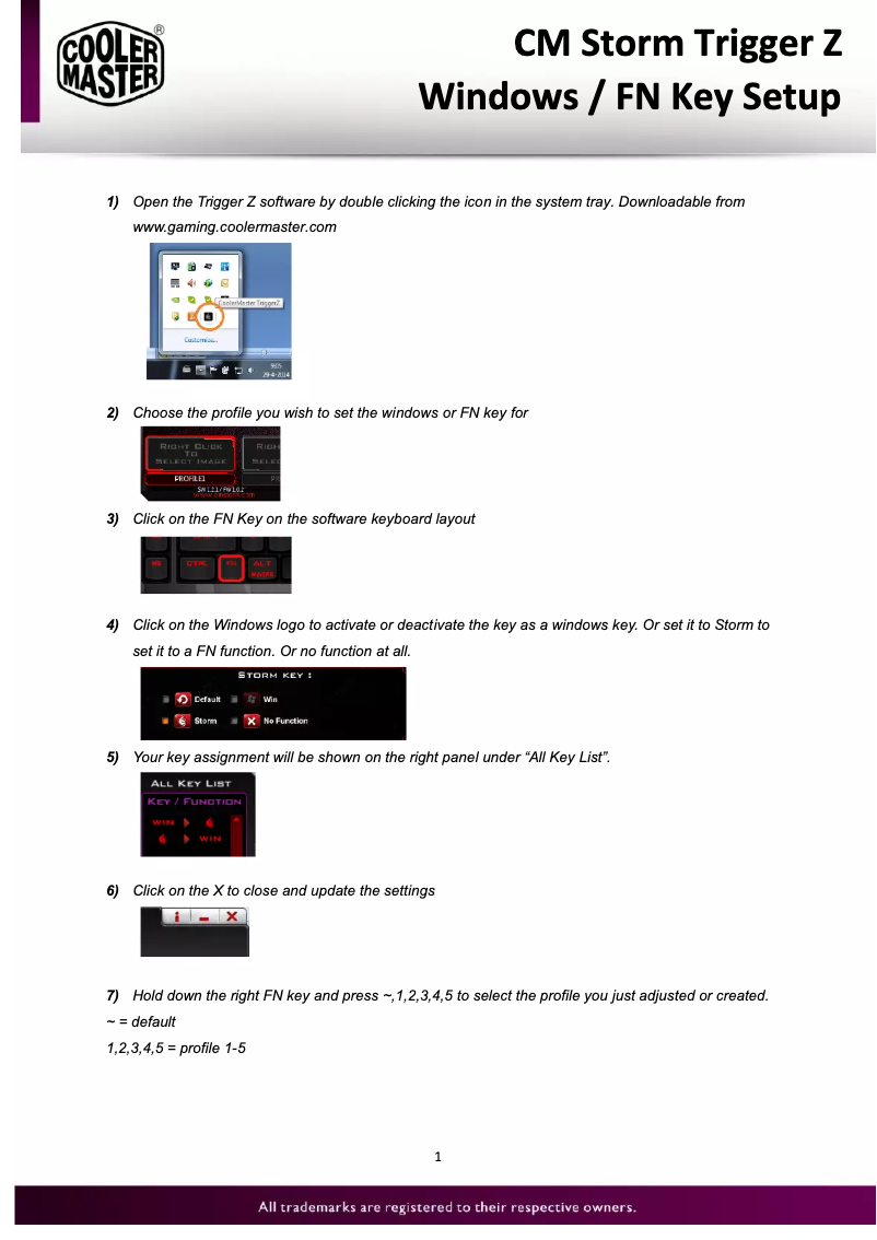 Página 1 del manual Manual de usuario CM Storm Trigger-Z
