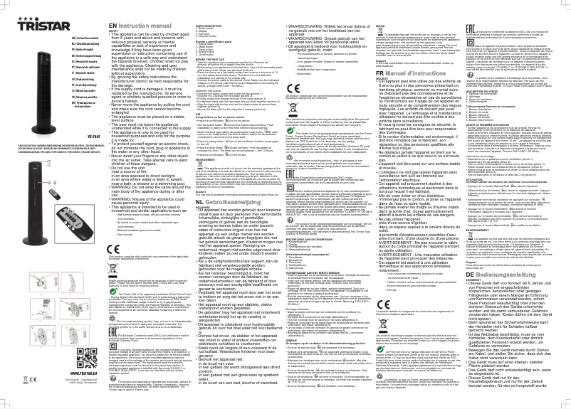 Image de la première page du manuel de l'appareil VE-5865