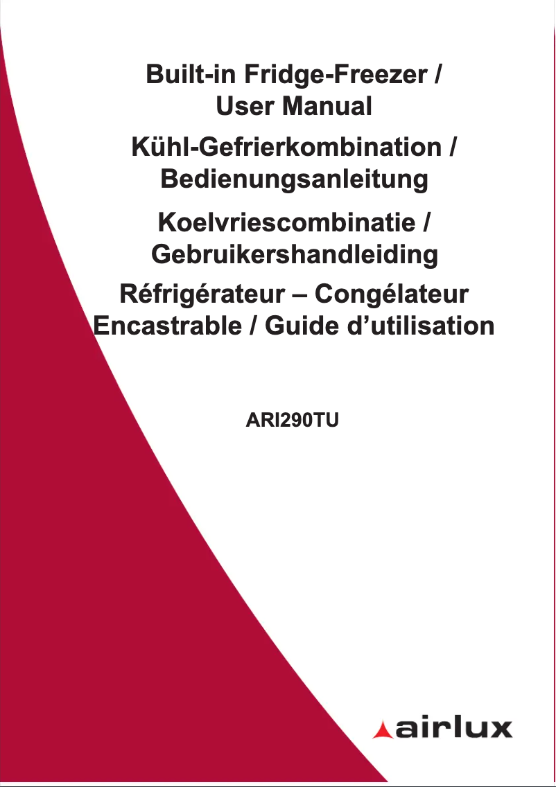 Page n°1 - Manuel utilisateur Airlux ARI290TU
