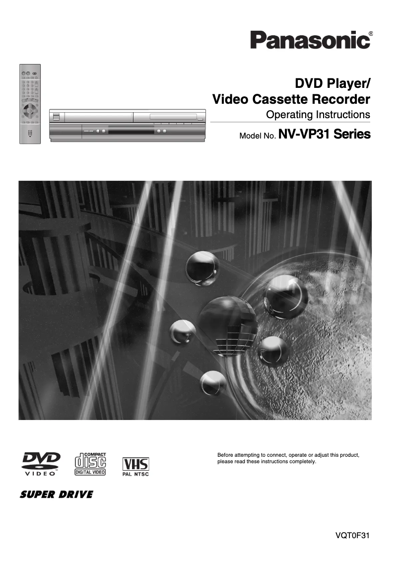 Page 1 de la notice Manuel utilisateur Panasonic NV-VP31EE