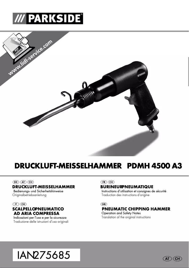 Page n°1 - Manuel utilisateur Parkside PDKS 6.0 A1