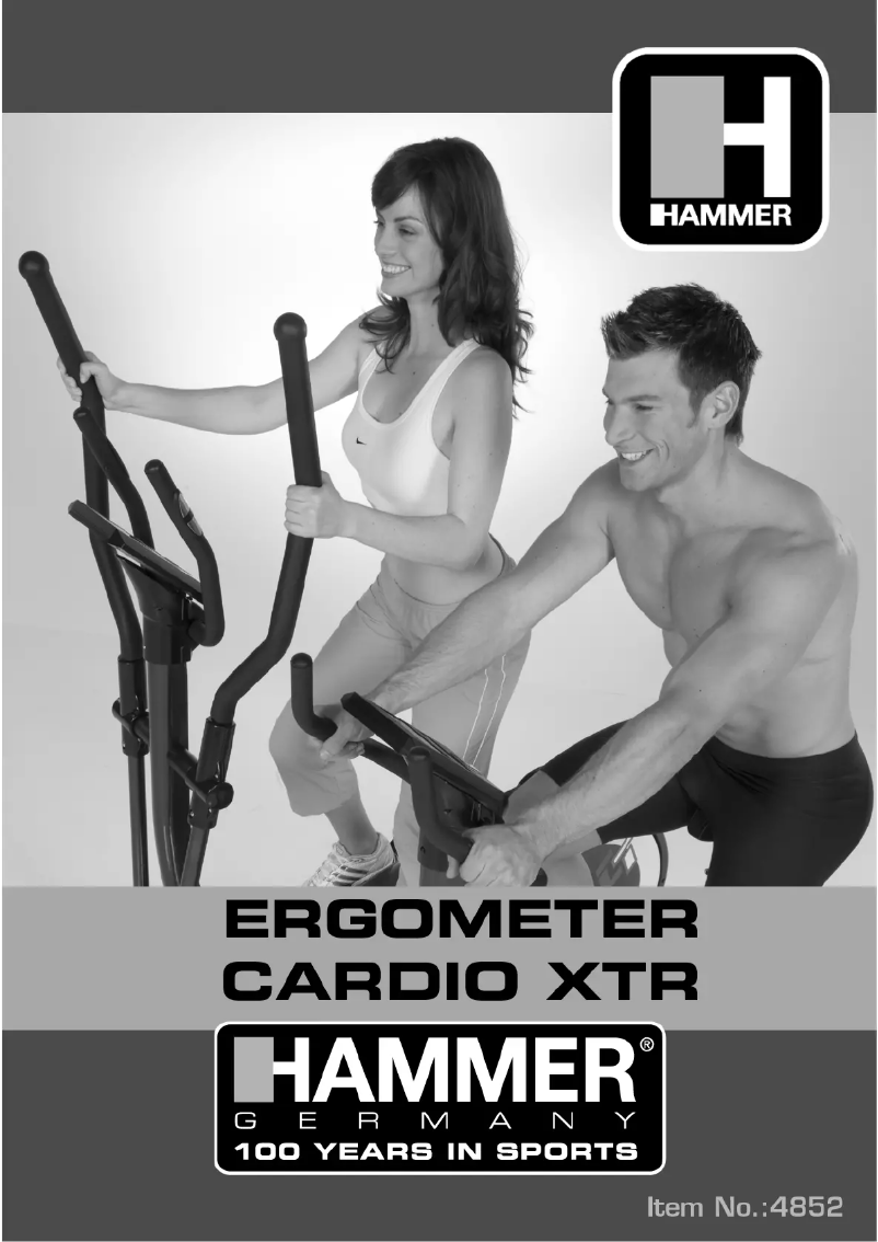 Page 1 de la notice Manuel utilisateur Hammer Cardio XTR
