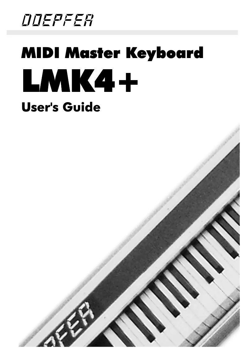 Page n°1 - Manuel utilisateur Doepfer LMK4+