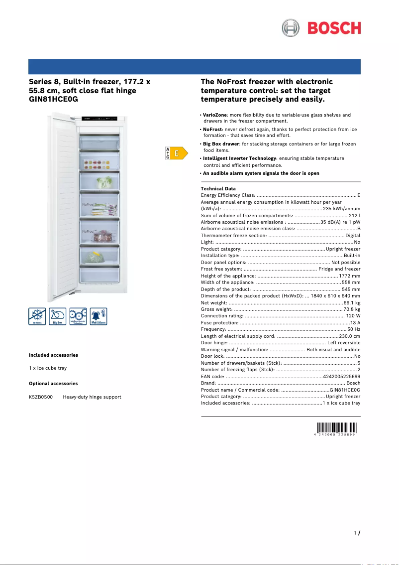 Image de la première page du manuel de l'appareil GIN81HCE0G