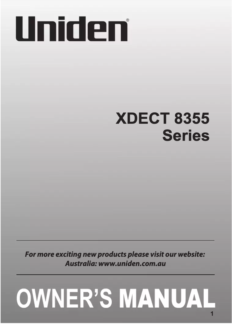 Image de la première page du manuel de l'appareil XDECT 8355