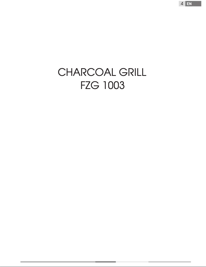 Page n°1 - Manuel utilisateur Fieldmann FZG 1003