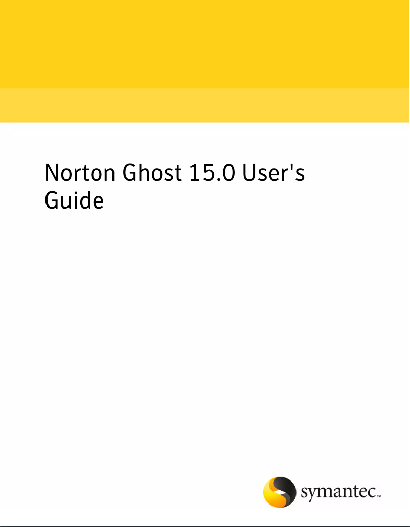 Page 1 de la notice Manuel utilisateur Symantec Norton Ghost 15.0